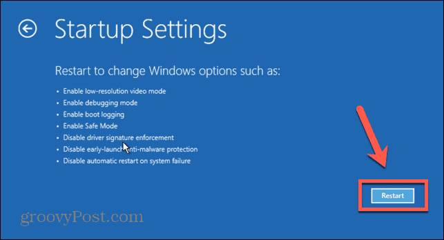 „Windows 11“ paleisties nustatymai paleidžiami iš naujo