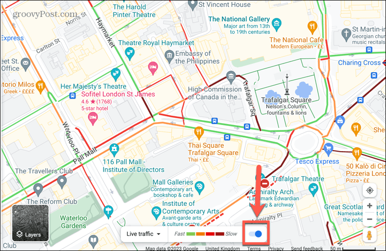 „Google“ žemėlapių tiesioginio eismo perjungimas