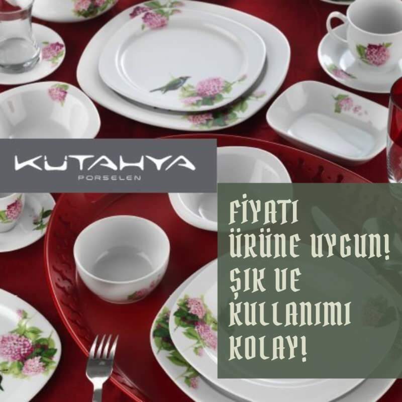 Kaip nusipirkti Bim Kütahya Seramik 68 vienetų dvigubo dekoro kvadratinius indus?