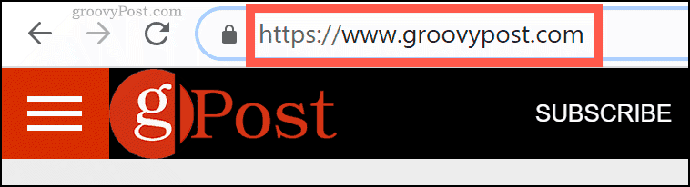 „GroovyPost.com“ domeno vardas „Chrome“ URL juostoje