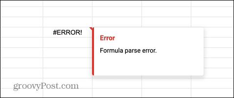 „Google“ lapų formulės analizės klaida