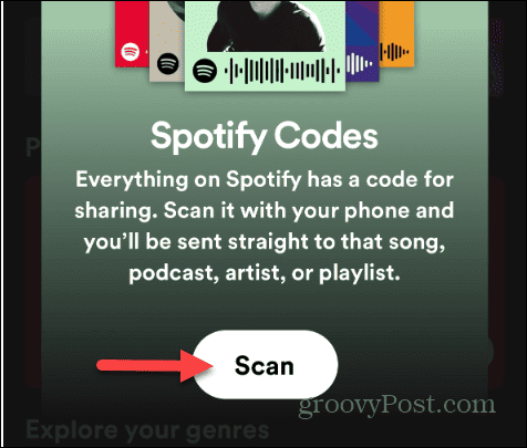 Kurkite ir nuskaitykite „Spotify“ kodus
