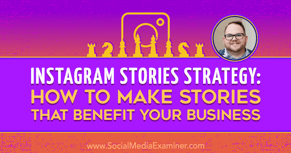 „Instagram“ istorijų strategija: kaip sukurti istorijas, naudingas jūsų verslui, pateikiant Tylerio J įžvalgas McCall socialinės žiniasklaidos rinkodaros tinklalaidėje.