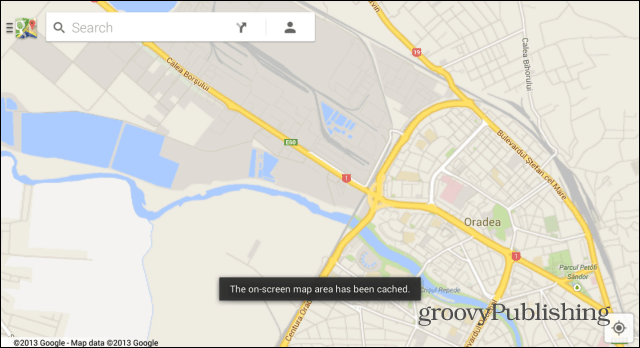 „Google Maps“ „Android“ žemėlapis išsaugotas naudojimui neprisijungus