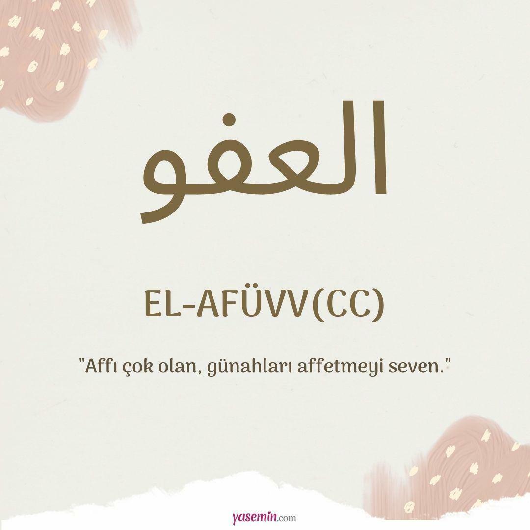 Ką reiškia al-Afuw (c.c)?