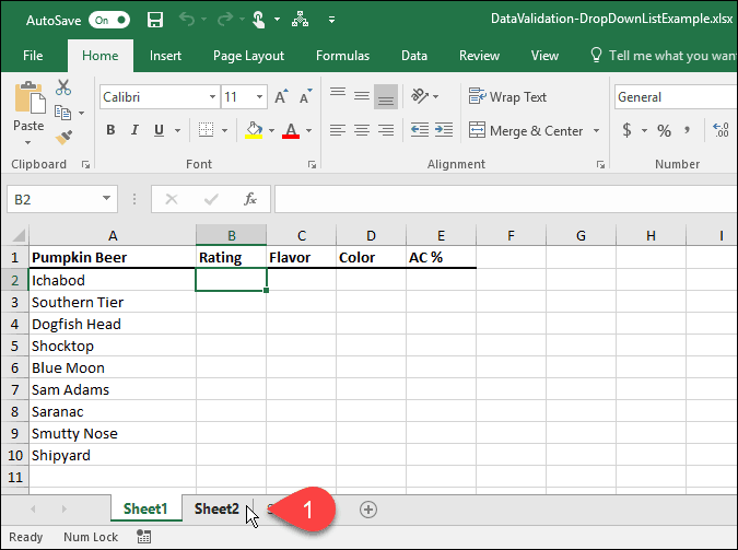 Kaip sukurti išskleidžiamuosius sąrašus naudojant duomenų tikrinimą „Microsoft Excel“