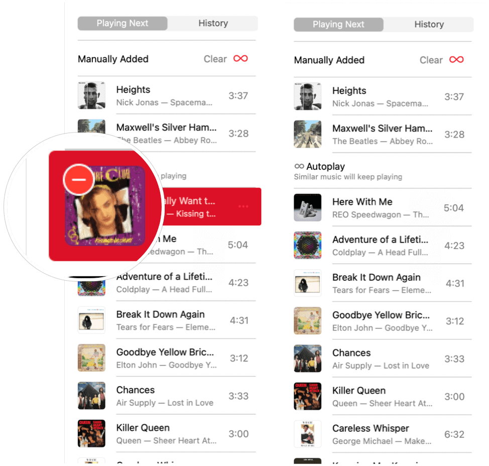 „Apple Music“ automatinis paleidimas pašalina dainą