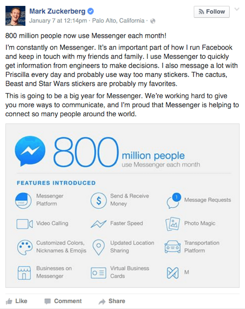 „Facebook Messenger“ funkcijos