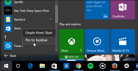1 „Windows 10“ meniu Pradėti