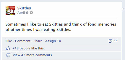 Skittles facebook atnaujinimas