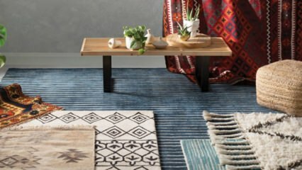 Skirtingi dekoratyvinių kilimėlių naudojimo pasiūlymai
