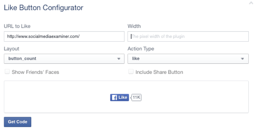 „facebook“ mygtukas nustatytas į URL