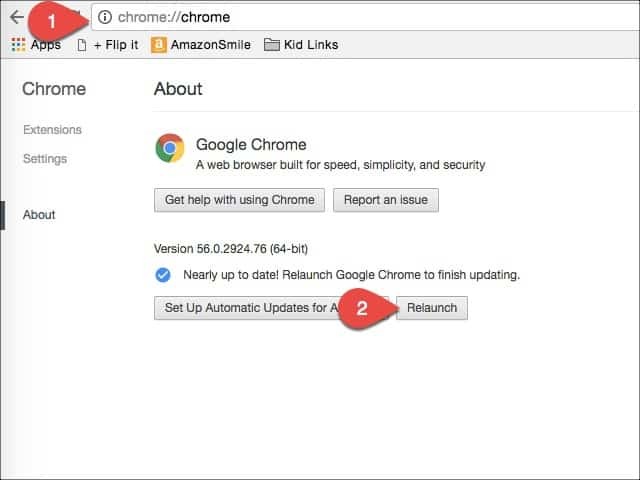 atnaujinkite „Google Chrome“ naudodami komandinę eilutę