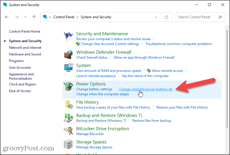 Pakeiskite maitinimo mygtukų veikimą sistemoje „Windows 11“