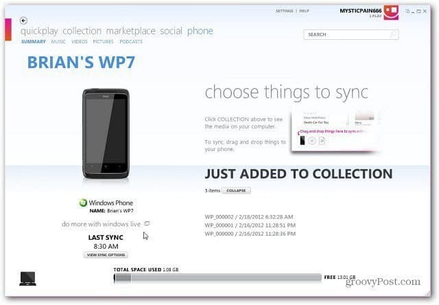 Atnaujinkite „Windows Phone 7“ naudodami „Zune“ programinę įrangą