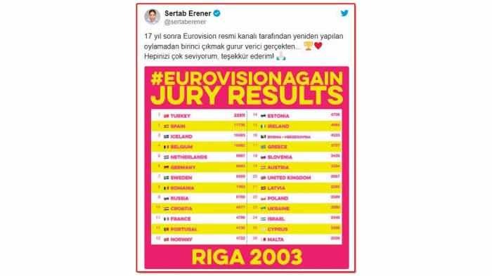 Sertabas Ereneris po „17 metų“ vėl yra pirmasis „Eurovizijos“ dalyvis!