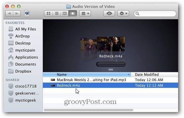 Konvertuokite vaizdo įrašus į garso failus „Mac“, naudodami „iTunes“