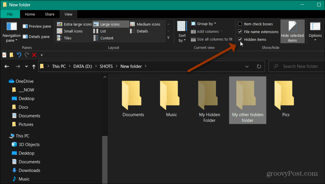 Kaip paslėpti failus ir aplankus „Windows 10“