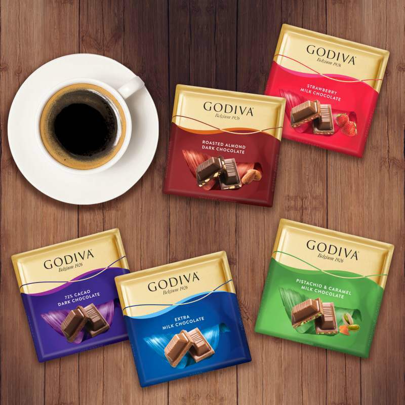 Nauji Godiva „Kvadratiniai šokoladai“
