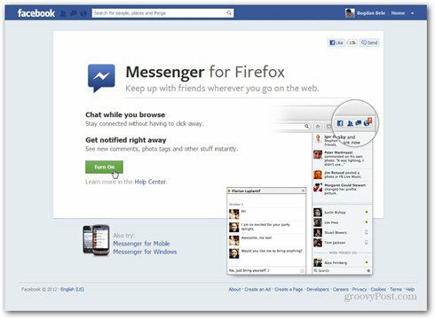 „Facebook Messenger“ skirtas „Firefox“