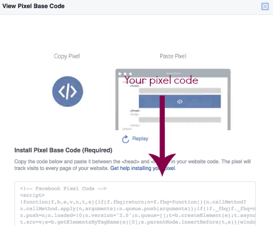 Nukopijuokite „Facebook“ taškų kodą tiesiai iš šio puslapio.