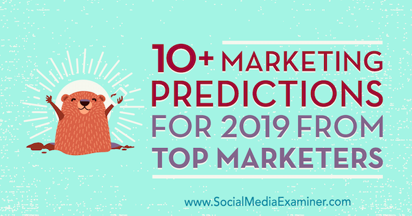 Daugiau nei 10 rinkodaros prognozių 2019 m. Iš populiariausių rinkodaros specialistų - Lisa D. Jenkinsas socialinių tinklų eksperte.