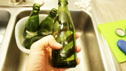 Etiketės išėmimo iš stiklinio butelio metodas