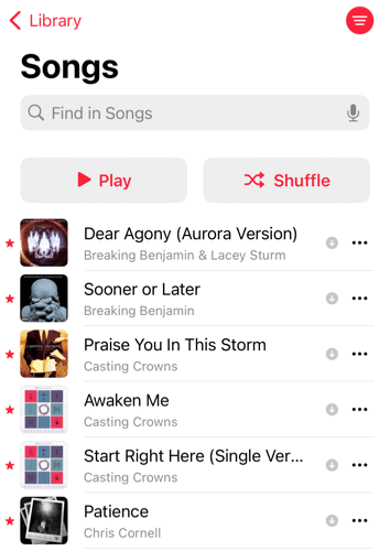 Mėgstamiausios „Apple Music“ dainos