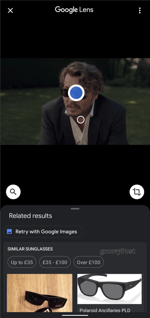„Google Lens Chrome“ paieškos rezultatas