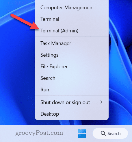 Atidarykite naują terminalo langą „Windows 11“.