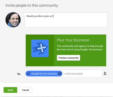 „Google Plus“ bendruomenės kvietimas