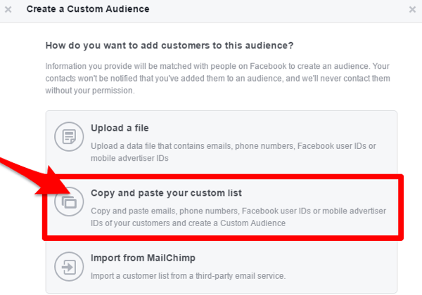 facebook sukuria pasirinktinę auditoriją