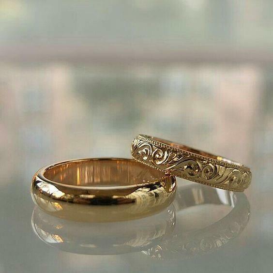 Įvairūs vestuvinių žiedų modeliai