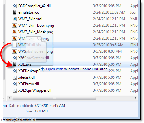 atidarykite „WM70Full.bin“ failą naudodami „XDE.exe“