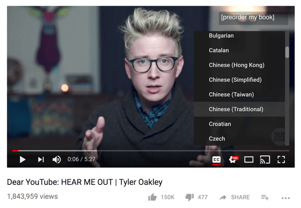 Tylerio Oakley bendruomenė išvertė vieną iš jo „YouTube“ vaizdo įrašų į 68 skirtingas kalbas.
