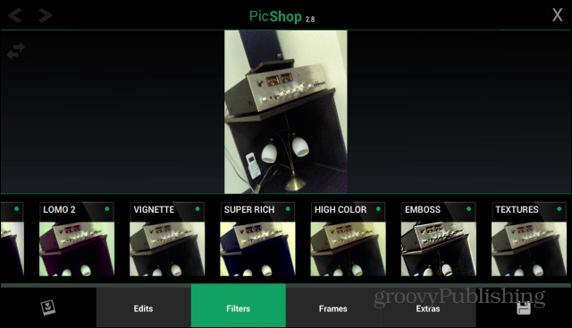 „PicShop Android“ pagrindinis