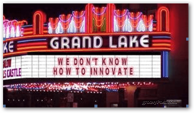 mes nežinome, kaip kurti naujoves