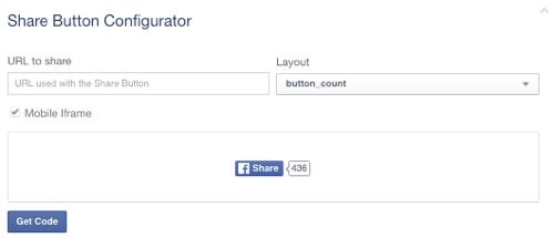 „facebook“ bendrinimo mygtukas nustatytas į tuščią URL