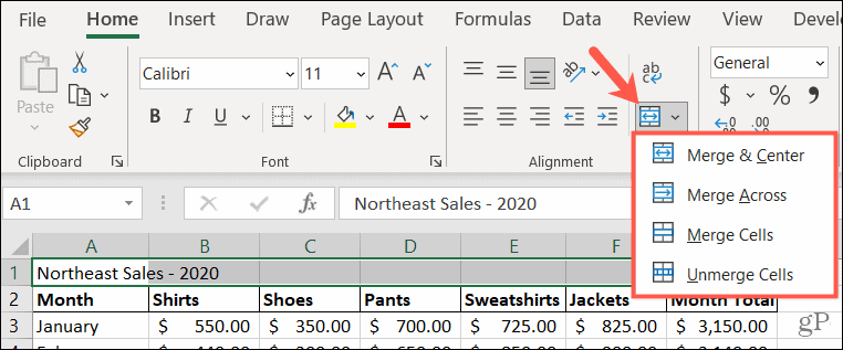 Sujungti „Excel“ parinktis