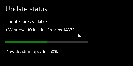 „Windows 10“ peržiūra „Build 14332“, išleista „Insiders Today“