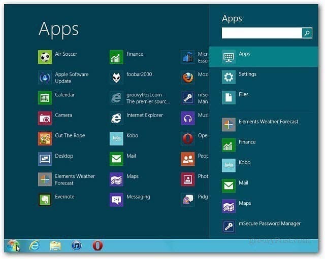 Gaukite „Start“ meniu „Windows 8“ naudodami „ViStart“