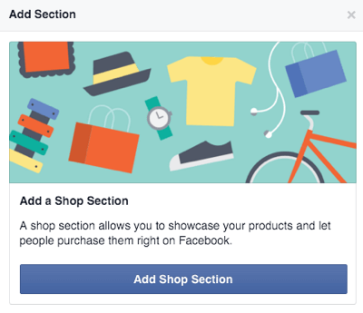 „facebook add shop“ skyriaus mygtukas