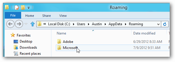 Programų duomenų tarptinklinis ryšys „Microsoft Windows 8“