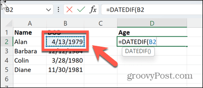 excel gimimo data