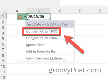 Excel konvertuoti į 1900