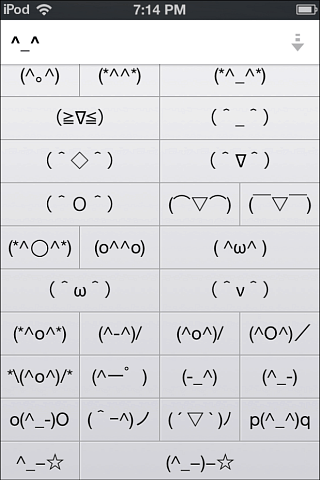 „iPod Unicode“ šypsenėlės