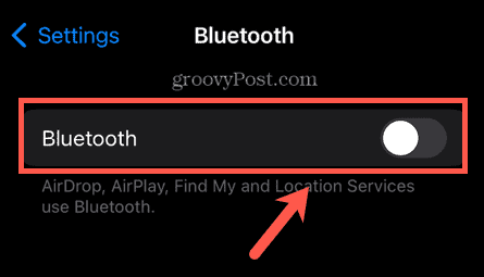 iphone bluetooth išjungtas