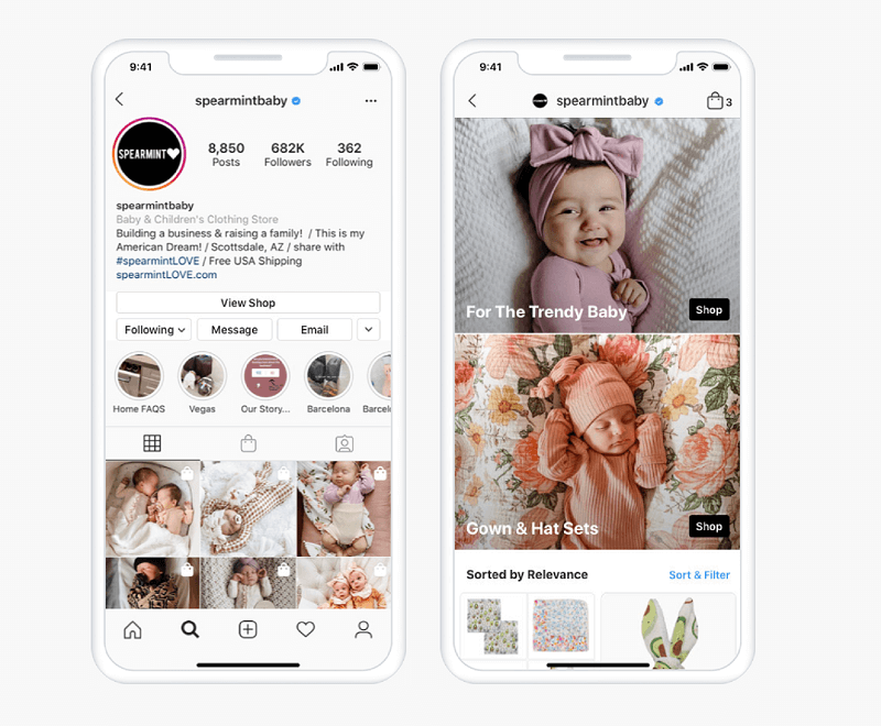Nuo vasaros JAV „Instagram“ parduotuvė leidžia vartotojams tiesiogiai naršyti produktus ir tyrinėti kolekcijas „Instagram Explore“ rasite skirtą apsipirkimo skirtuką, kuris nukreips vartotojus tiesiai į prekės ženklo parduotuvę arba bus galima įsigyti pranešimai.