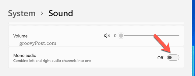 Išjunkite monofoninį garsą sistemoje „Windows 11“.