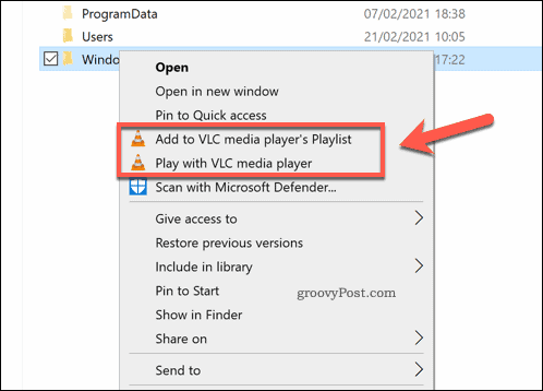 Pasirinktiniai plėtiniai „Windows File Explorer“